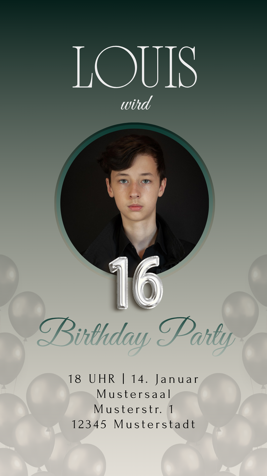 16. Geburtstag Louis mit Bild