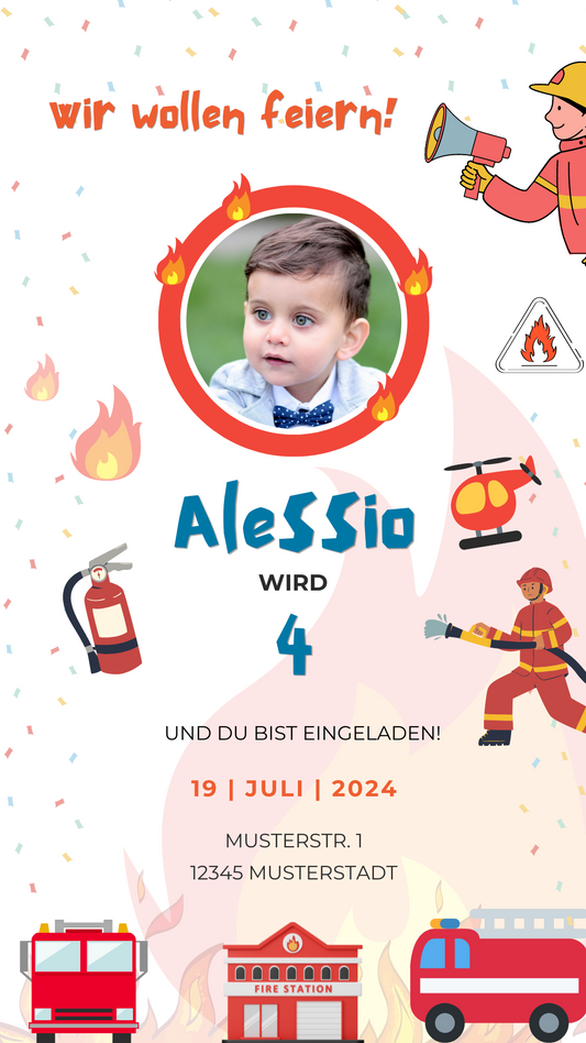 Feuerwehr mit Bild