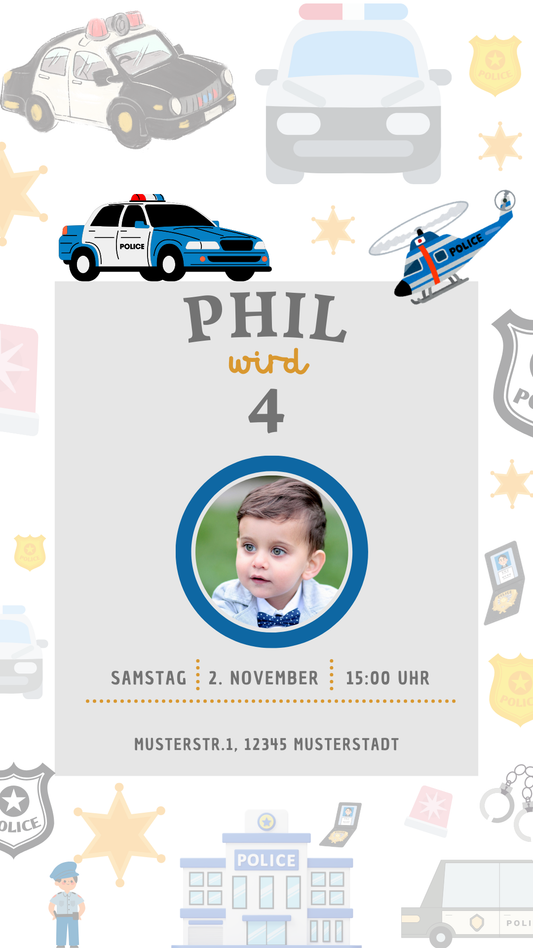 Polizei mit Bild