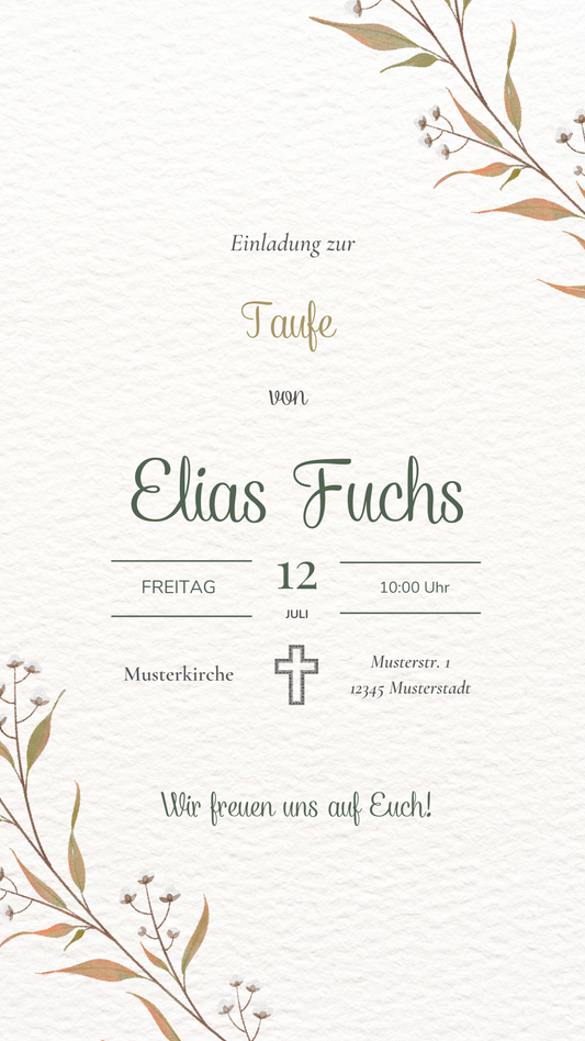 Taufe Elias ohne Bild
