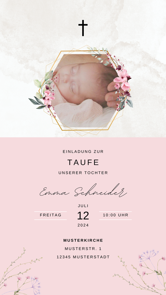 Taufe Emma mit Bild