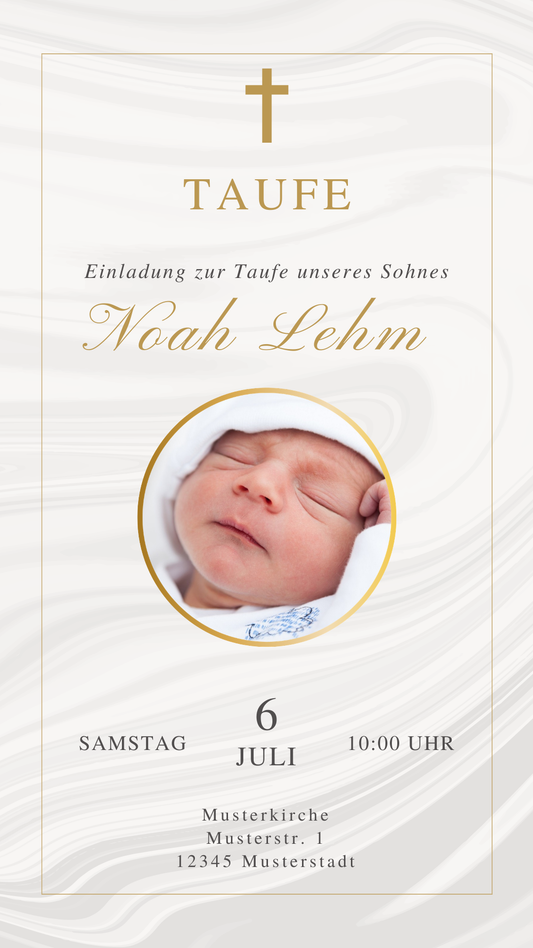 Taufe Noah mit Bild
