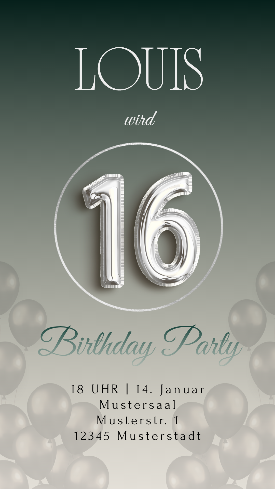 16. Geburtstag Louis ohne Bild