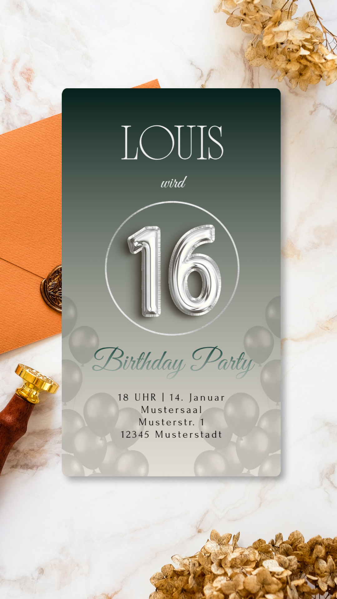 16. Geburtstag Louis ohne Bild