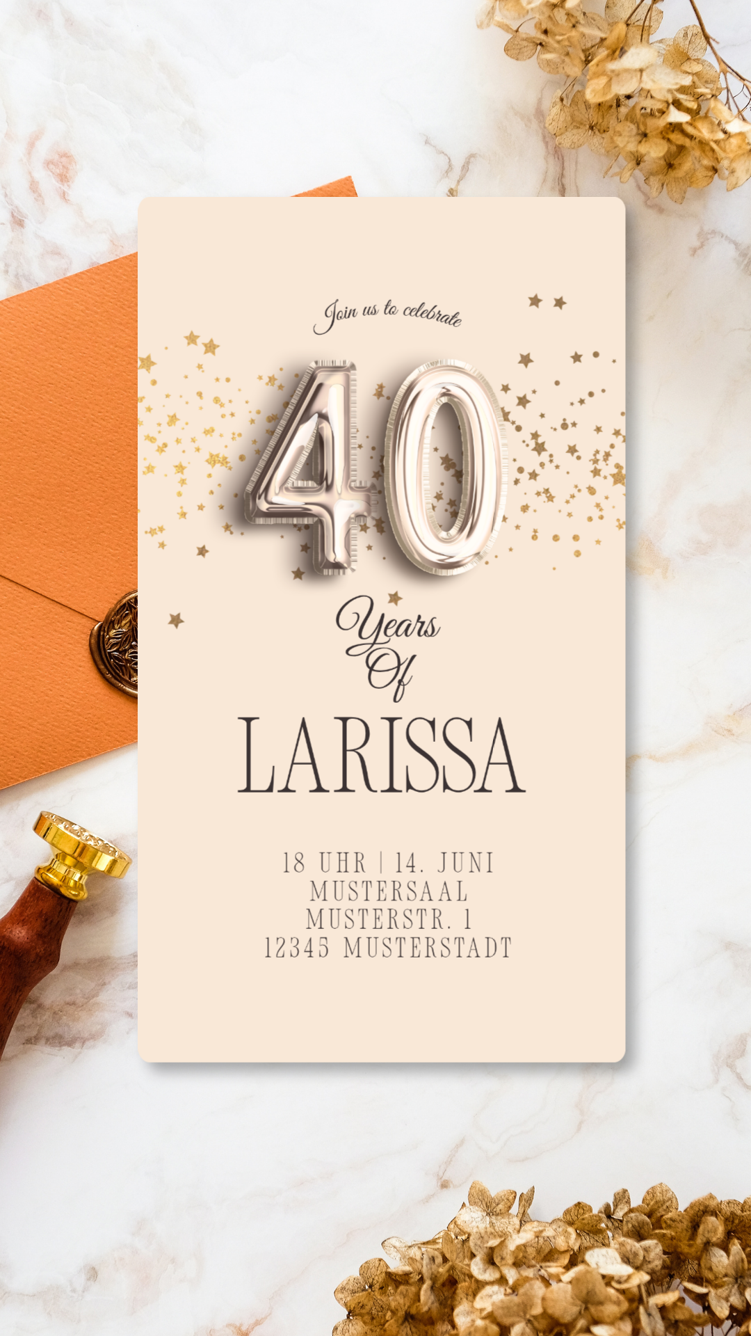 40. Geburtstag Larissa ohne Bild