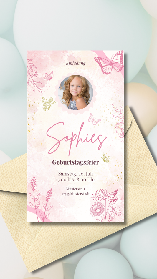 Rosa mit Bild