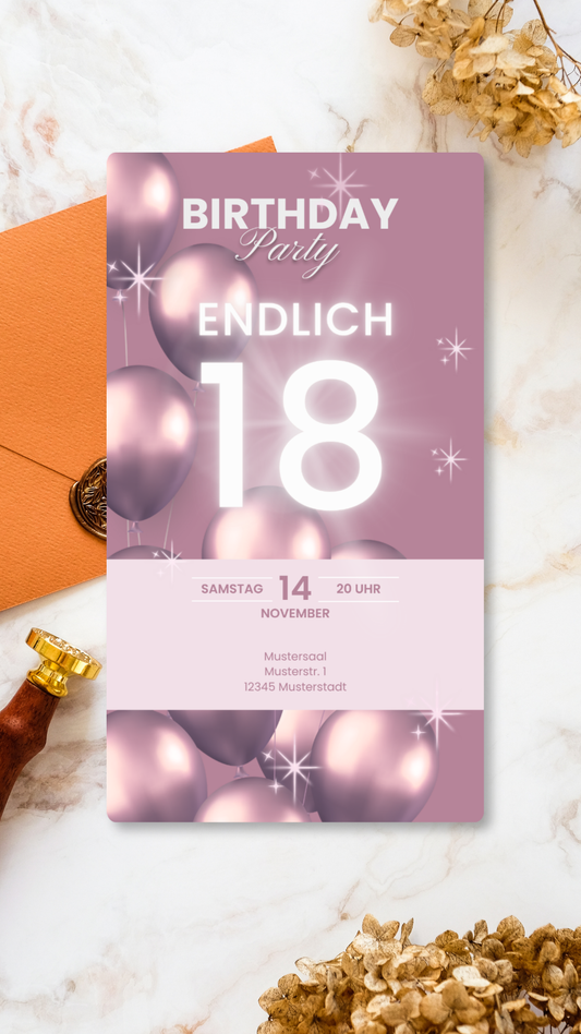 18. Geburtstag Rose