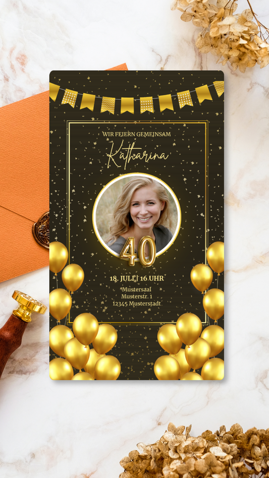 40. Geburtstag Katharina mit Bild