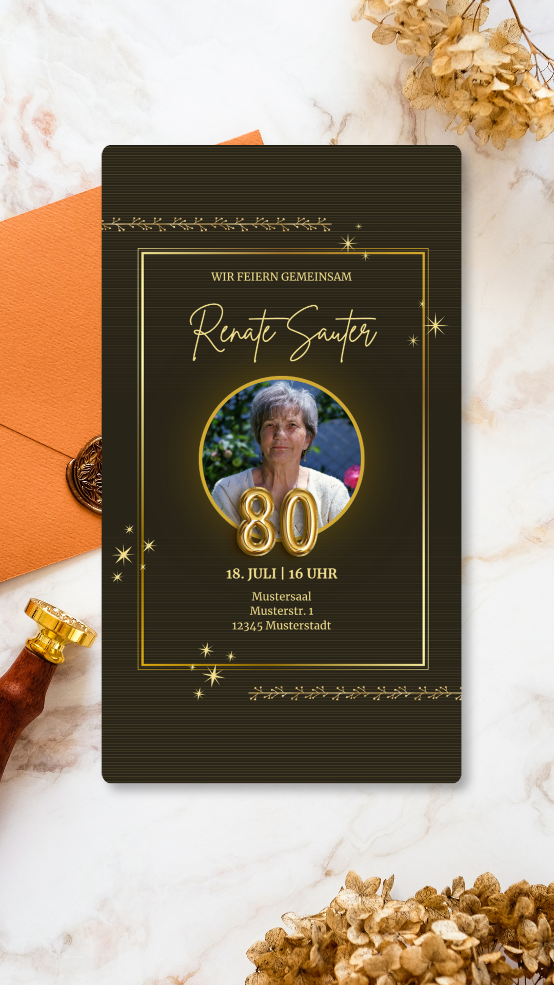 80. Geburtstag mit Bild