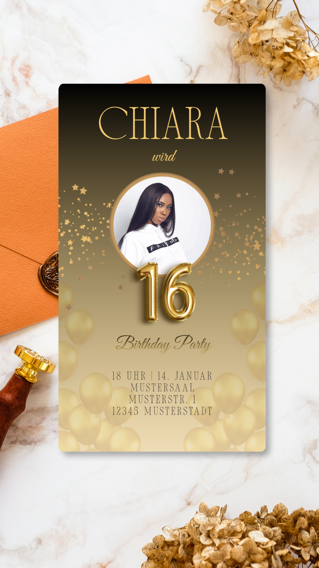 16. Geburtstag Chiara mit Bild
