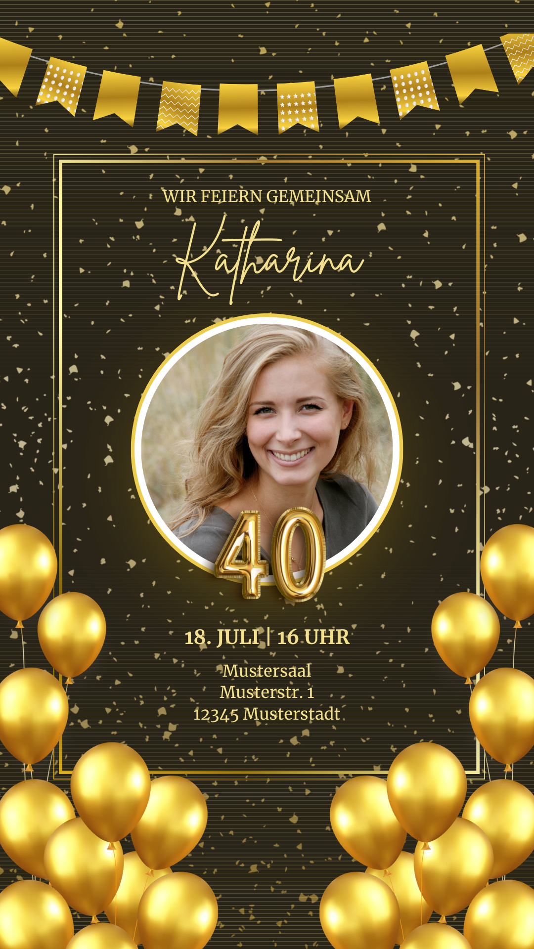 40. Geburtstag Katharina mit Bild