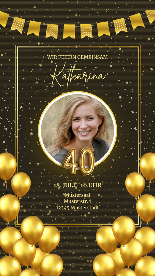 40. Geburtstag Katharina mit Bild