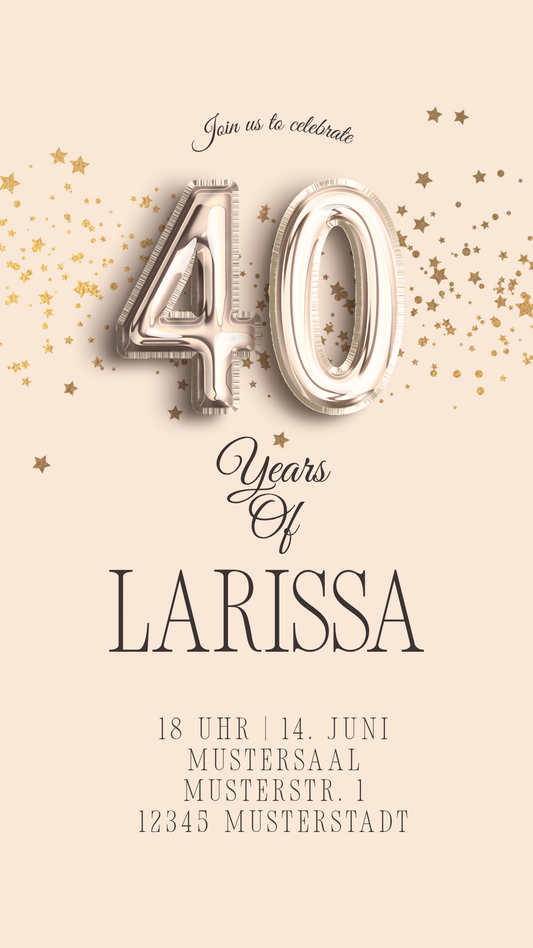 40. Geburtstag Larissa ohne Bild