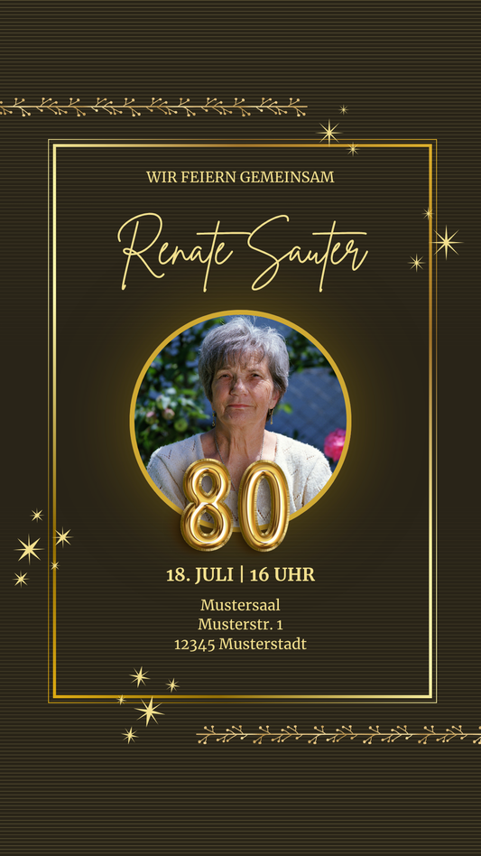 80. Geburtstag mit Bild