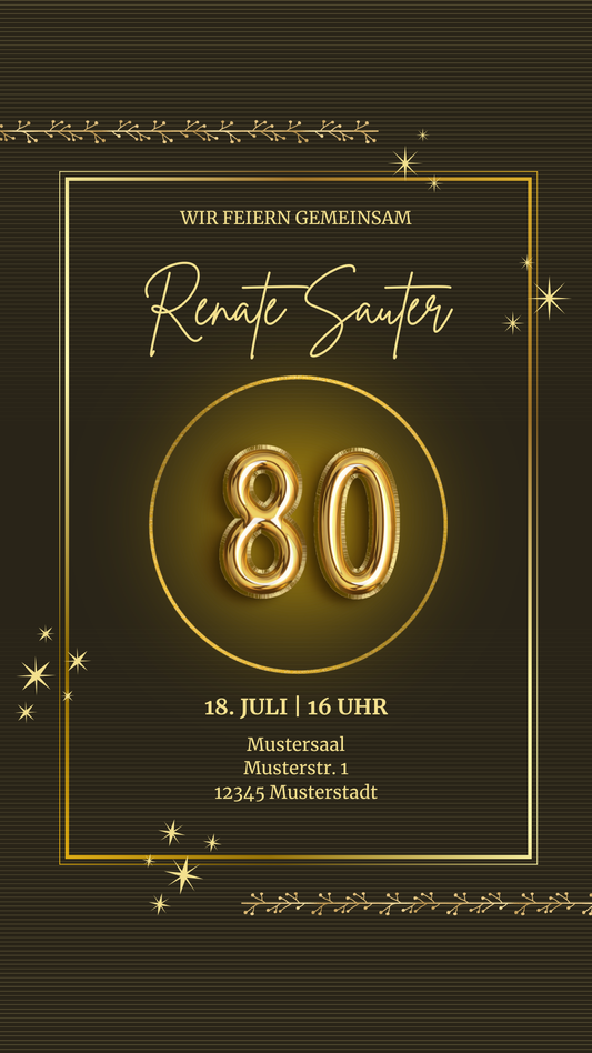 80. Geburtstag ohne Bild