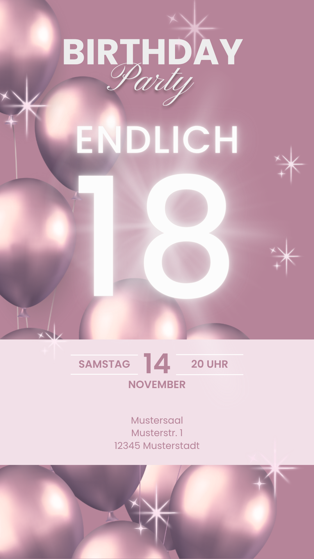 18. Geburtstag Rose
