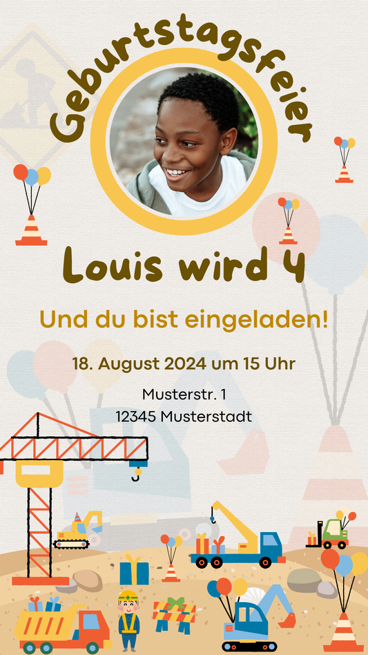 Baustelle mit Bild