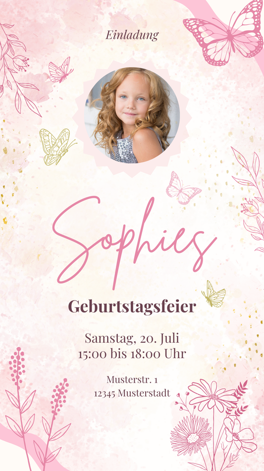 Rosa mit Bild