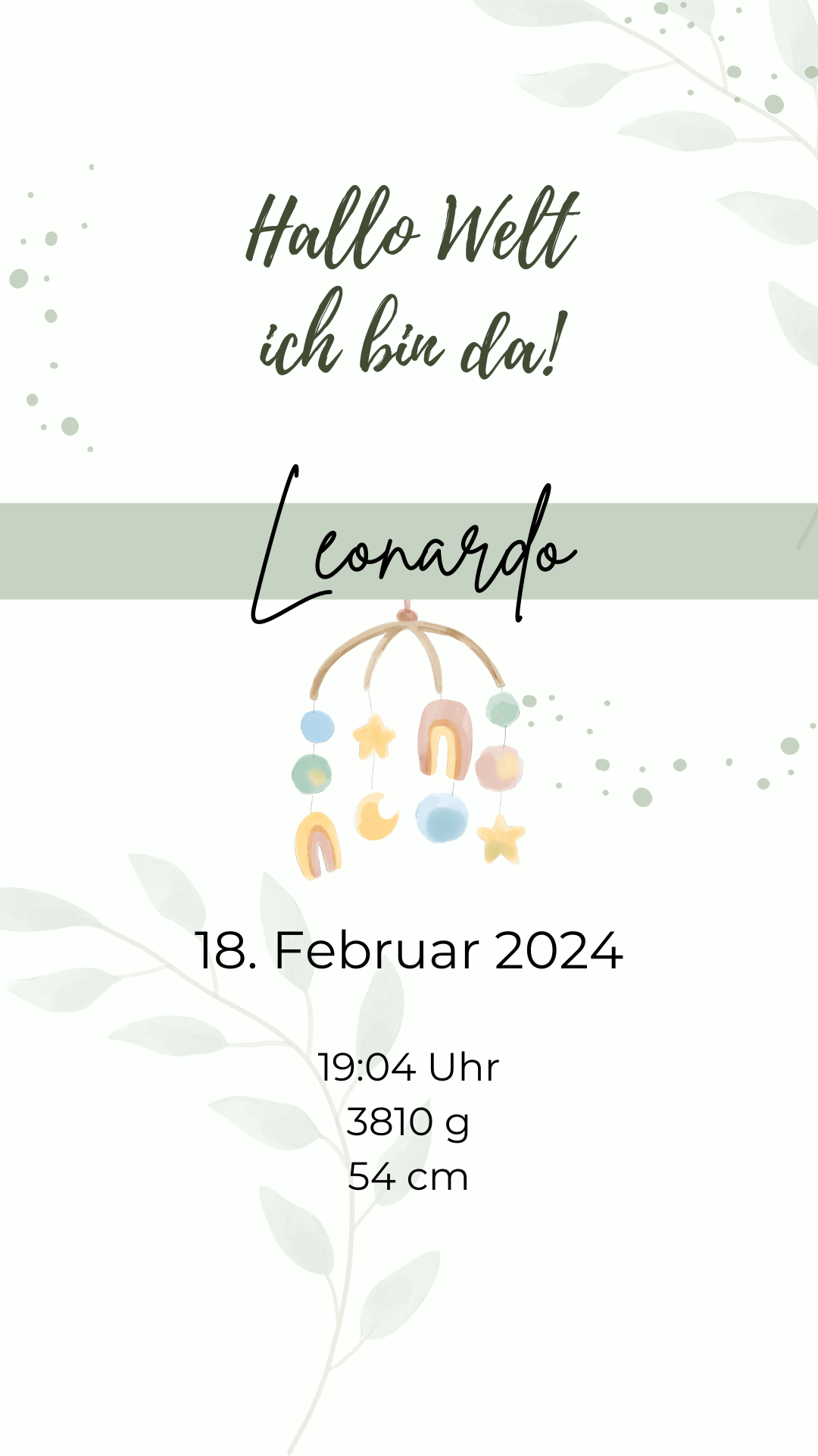 Hallo Welt Leonardo ohne Bild