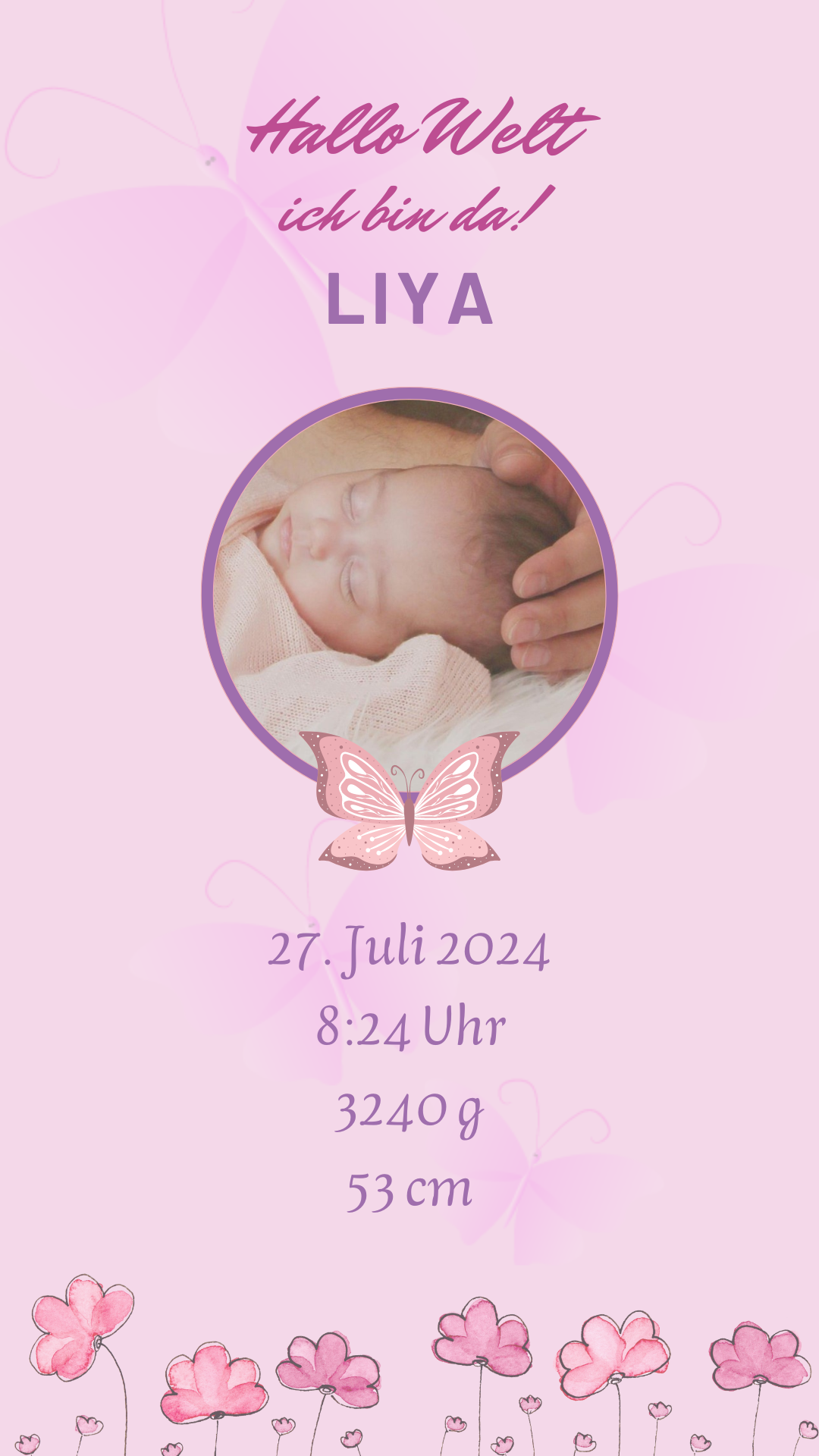 Hallo Welt Liya mit Bild