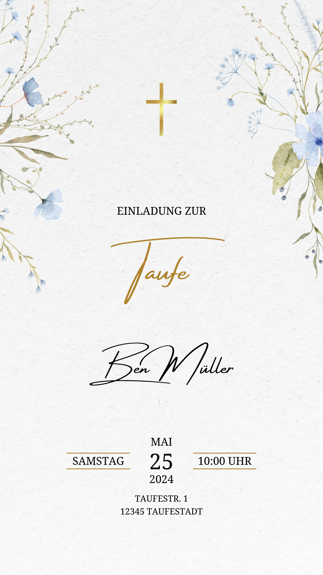 Taufe Ben ohne Bild