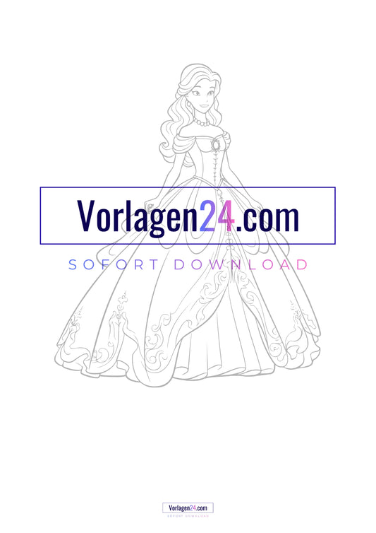 20 Ausmalbilder Prinzessinnen