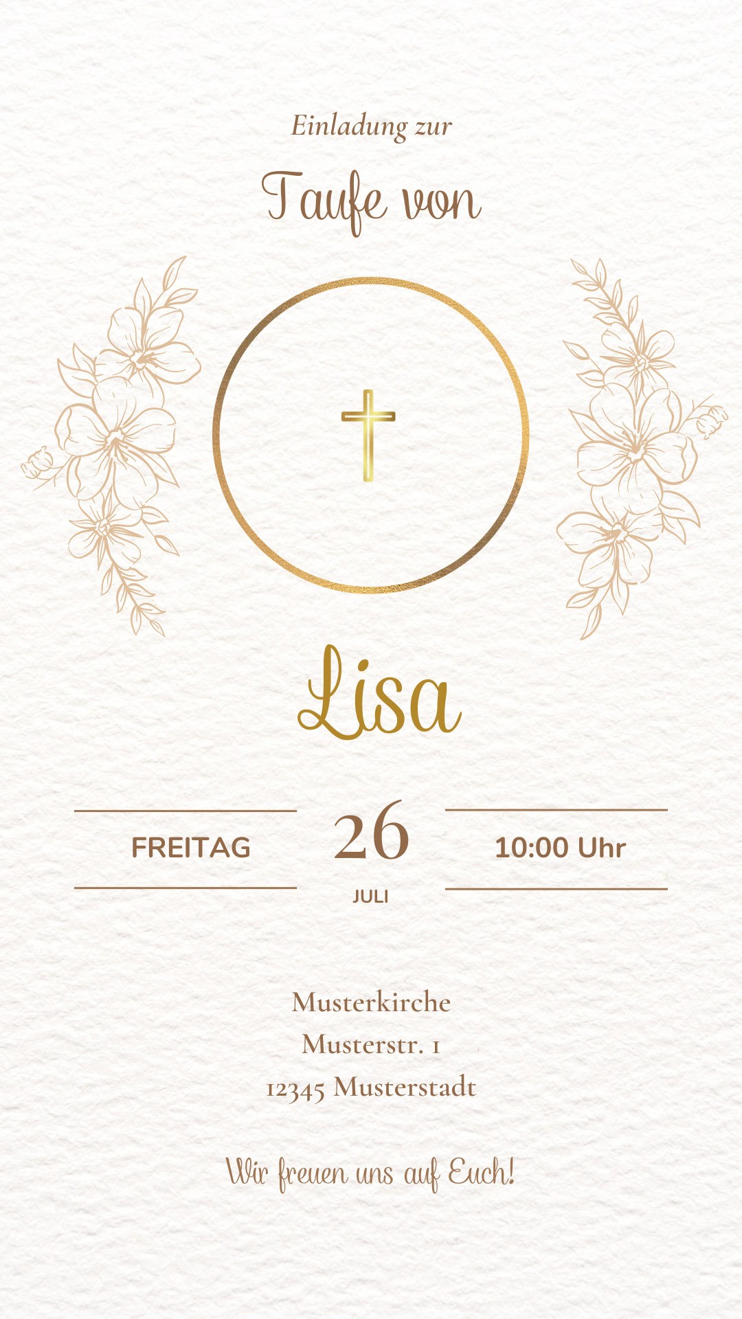 Taufe Lisa ohne Bild
