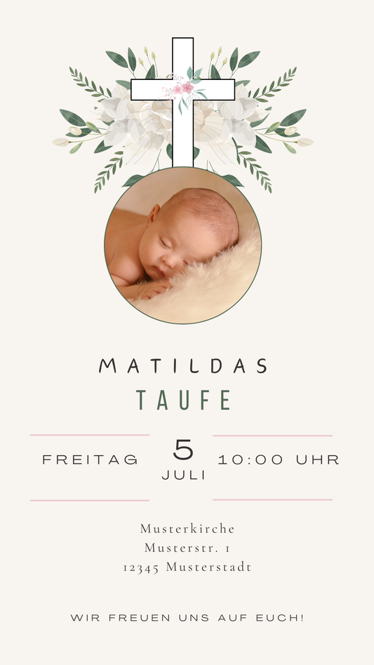 Taufe Matilda mit Bild
